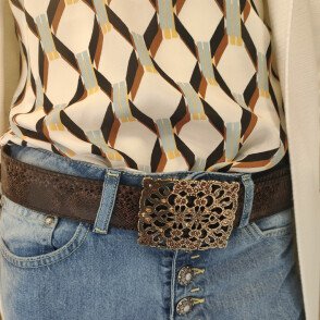 Boucle Tulle doré - Cognac/Topaze